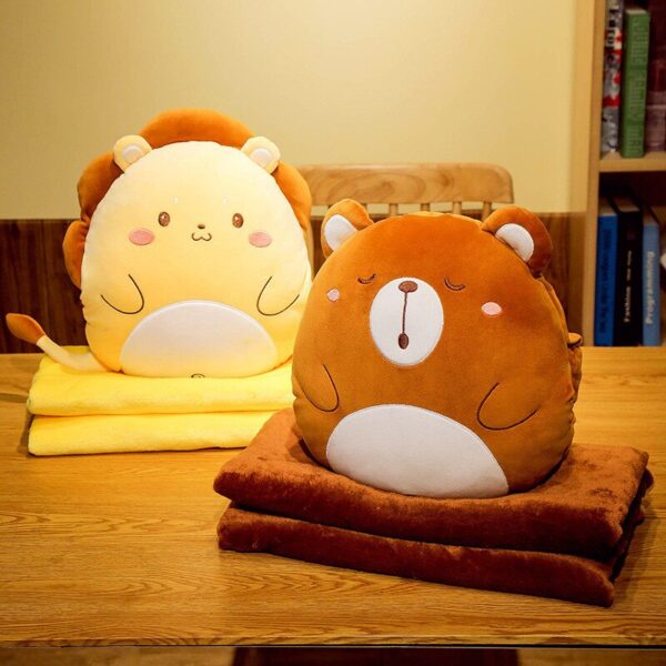 Animal Plushie Handwarmer with Blanket Animal Plushie Handwarmer with Blanket